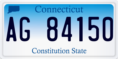 CT license plate AG84150