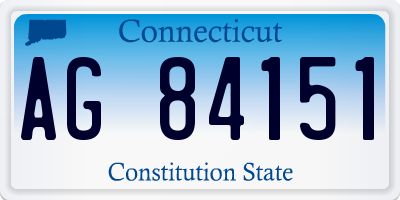 CT license plate AG84151