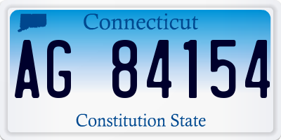 CT license plate AG84154