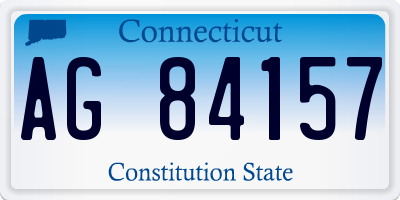 CT license plate AG84157
