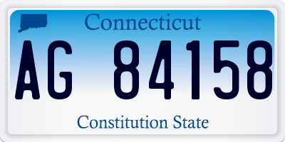 CT license plate AG84158