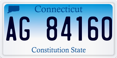 CT license plate AG84160