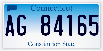 CT license plate AG84165