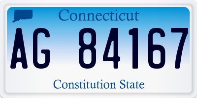 CT license plate AG84167