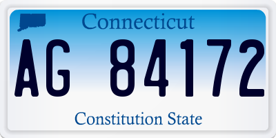 CT license plate AG84172