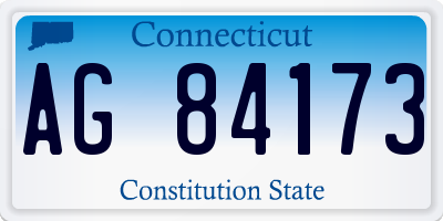CT license plate AG84173