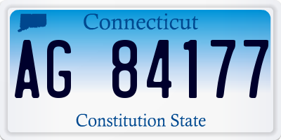 CT license plate AG84177