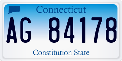 CT license plate AG84178