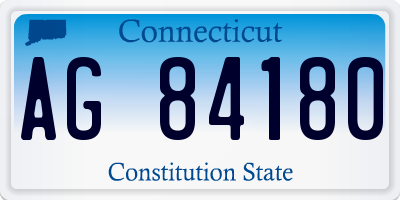 CT license plate AG84180