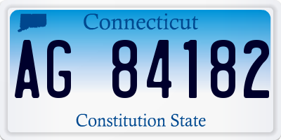 CT license plate AG84182