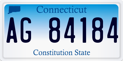 CT license plate AG84184