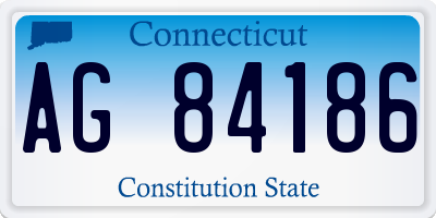 CT license plate AG84186