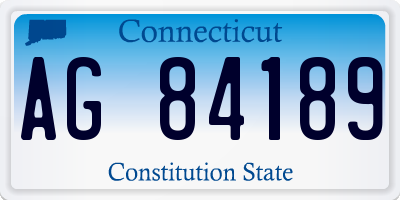 CT license plate AG84189