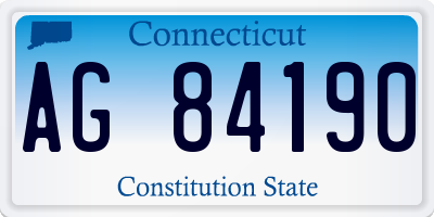 CT license plate AG84190