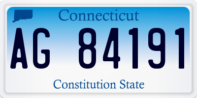 CT license plate AG84191