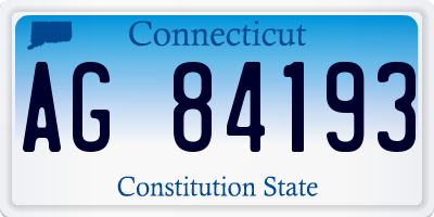 CT license plate AG84193