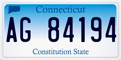 CT license plate AG84194