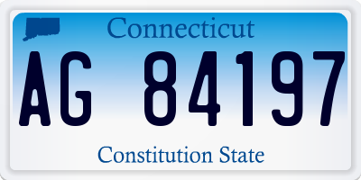 CT license plate AG84197