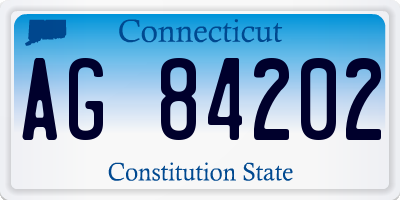 CT license plate AG84202