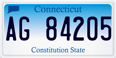 CT license plate AG84205