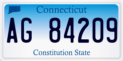 CT license plate AG84209