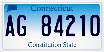 CT license plate AG84210
