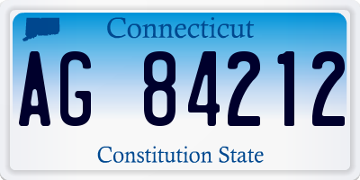 CT license plate AG84212