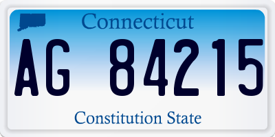 CT license plate AG84215