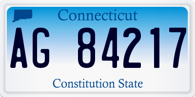 CT license plate AG84217