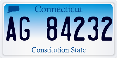 CT license plate AG84232