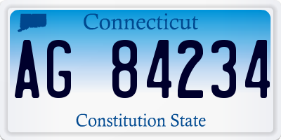 CT license plate AG84234