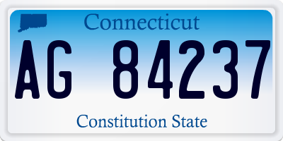 CT license plate AG84237