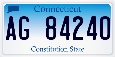 CT license plate AG84240
