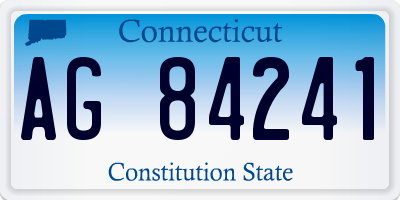 CT license plate AG84241