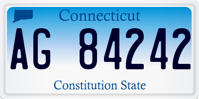 CT license plate AG84242