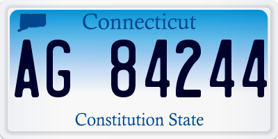 CT license plate AG84244