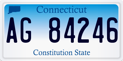 CT license plate AG84246