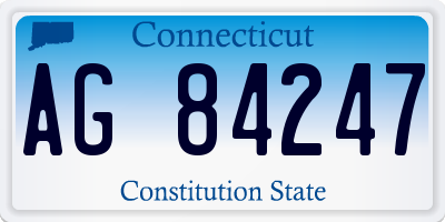 CT license plate AG84247