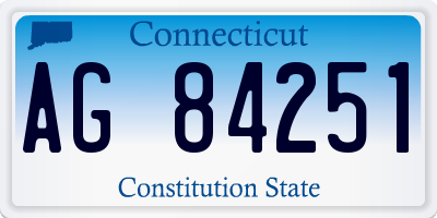 CT license plate AG84251