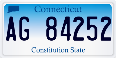 CT license plate AG84252