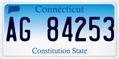 CT license plate AG84253