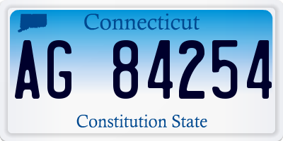 CT license plate AG84254