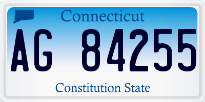 CT license plate AG84255