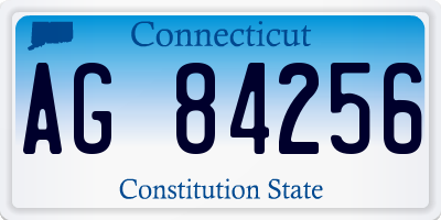 CT license plate AG84256