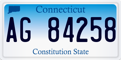 CT license plate AG84258