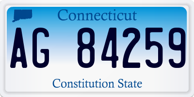 CT license plate AG84259