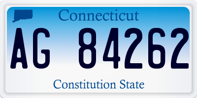 CT license plate AG84262