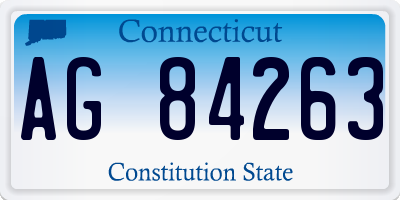 CT license plate AG84263