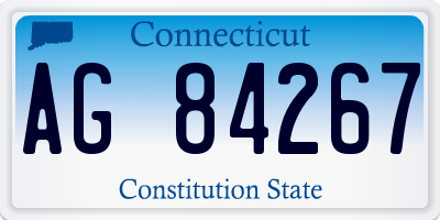 CT license plate AG84267