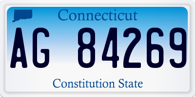CT license plate AG84269